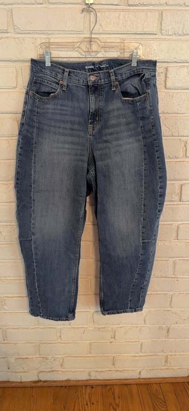 Old Navy Barrel Leg Cropped Jeans 14